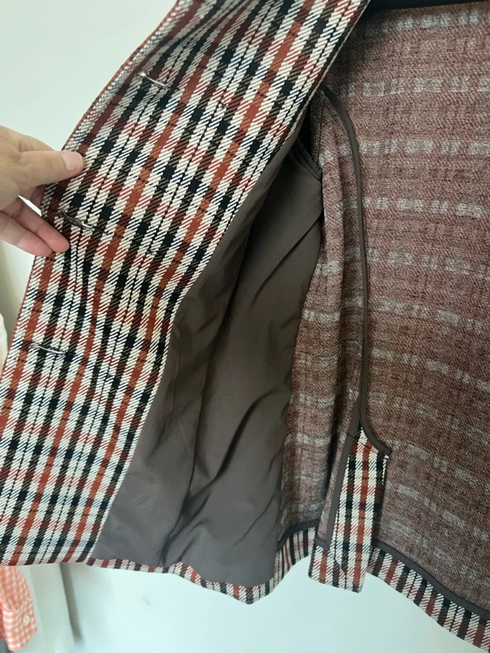 CAbi 4118 Jazzy Jacket Double-Breasted Plaid Peacoat Size M - Picture 5 of 12
